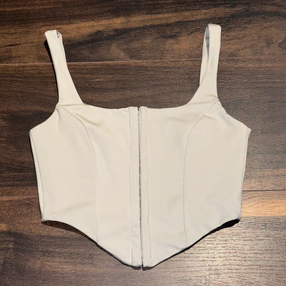 Light Gray Corset Top